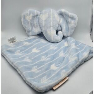 Blankets & Beyond Blue Elephant Lovey Security Blanket Arrow Print Plush Nursery